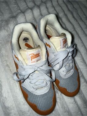 Nike Patta Air Max Gray and Tan Low-Top Sneakers